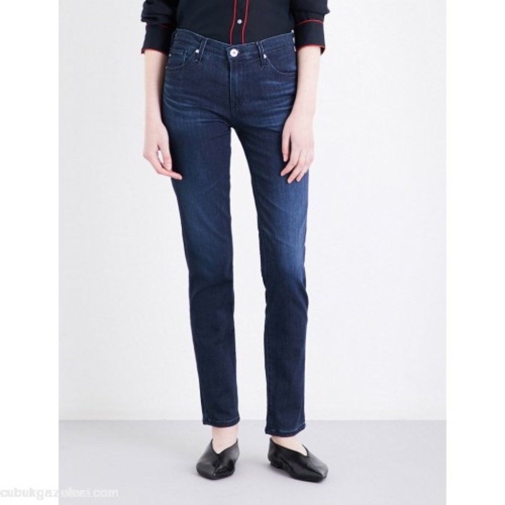 AG The Prima Mid Rise Cigarette Jean in Jetsetter